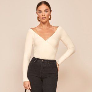 Reformation Minnie Top Ivory Size Small